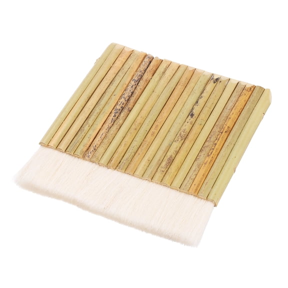 Uxcell Hake Brush, 20 Row Sheep Hair Blender Watercolor Brush Bamboo Handle for Painting, Wash, Dust Cleaning, Pottery, Ceramic Glaze Painting, Art Craft Supplies, White