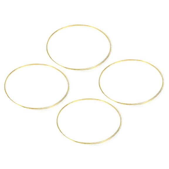 Uxcell Half Hard Brass Wire, 4Pcs 38Gauge/0.1mm Diameter 10m/32.8ft Craft Wire