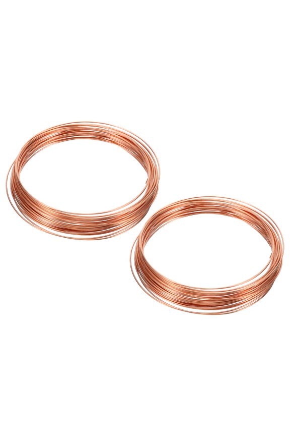 Half Hard Copper Wire, 2Pcs 20Gauge/0.8mm Diameter 7m/22.96ft  Craft Wire