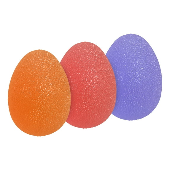 Uxcell Hand Exercise Ball, Squeeze Ball Stress Ball for Adults Grip Strengthening Occupational Equipment Purple/Pink/Orange