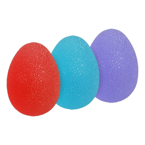 Uxcell Hand Exercise Ball, Squeeze Ball Stress Ball for Adults Grip Strengthening Occupational Equipment Red/Blue/Purple