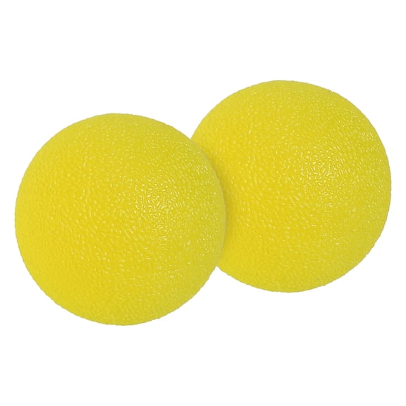 Uxcell Hand Exercise Balls, Squeeze Ball Stress Ball for Adults Grip Strengthening Occupational Equipment Yellow