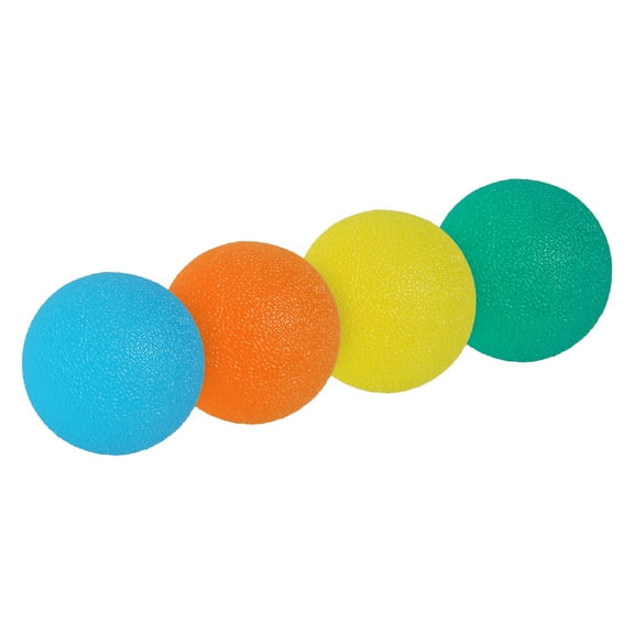 Uxcell Hand Exercise Balls, Squeeze Balls Stress Ball Adult Grip Strengthening Occupational Equipment Blue/Orange/Yellow/Green