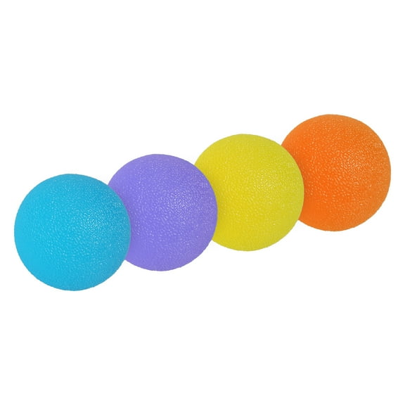 Uxcell Hand Exercise Balls, Squeeze Balls Stress Ball Adult Grip Strengthening Occupational Equipment Blue/Purple/Orange/Yellow