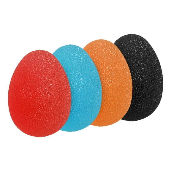 Uxcell Hand Exercise Balls, Squeeze Balls Stress Ball for Adult Grip Strengthening Occupational Equipment Red/Blue/Orange/Black