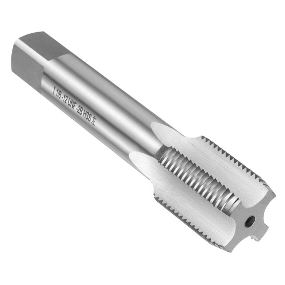 Uxcell Hand Plug Tap 1-1/8"-12 UNF 2B Left Hand Thread Screw Tapping Threading Tool