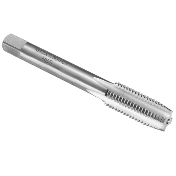 Uxcell Hand Plug Tap M12 x 1.5 H2 Metric Thread Plug Style Taps Straight Flute Screw Tapping Threading Tool