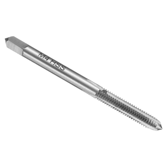 Uxcell Hand Plug Tap M4 x 0.7 H2 Metric Left Hand Thread Plug Style Taps Straight Flute Screw Tapping Threading Tool