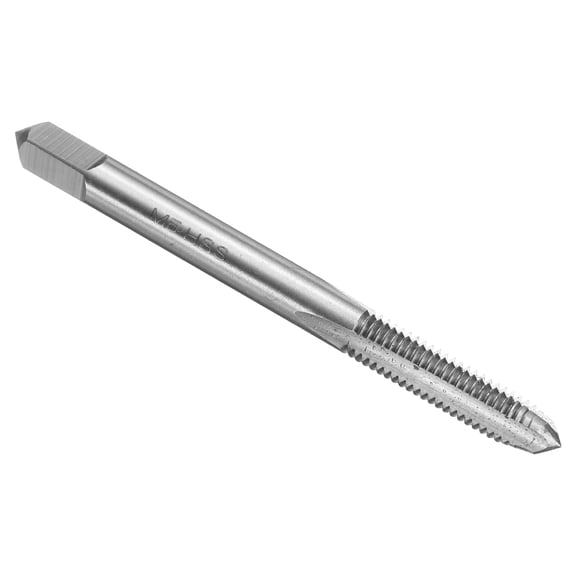Uxcell Hand Plug Tap M5 x 0.8 H2 Metric Thread Taps Straight Flute Screw Tapping Threading Tool 9CrSi Alloy Tool Steel