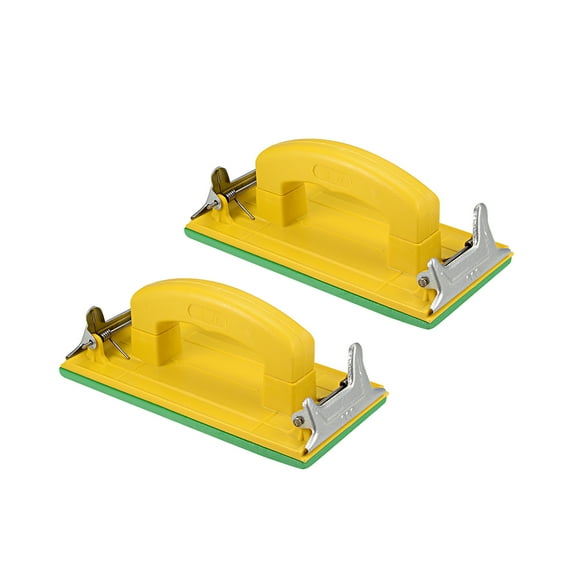 Uxcell Hand Sander with Handle, Hand Sanding Block Sandpaper Holder for Wood, Drywall, Metal, 2pcs