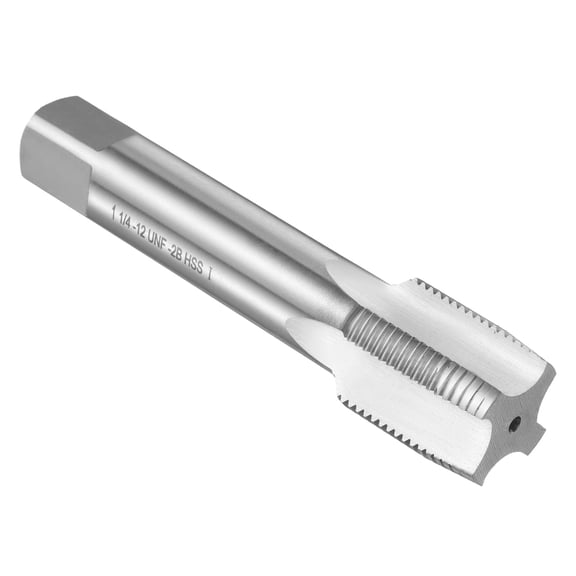 Uxcell Hand Taper Tap 1-1/4"-12 UNF 2B Thread Taper Style Screw Tapping Threading Tool