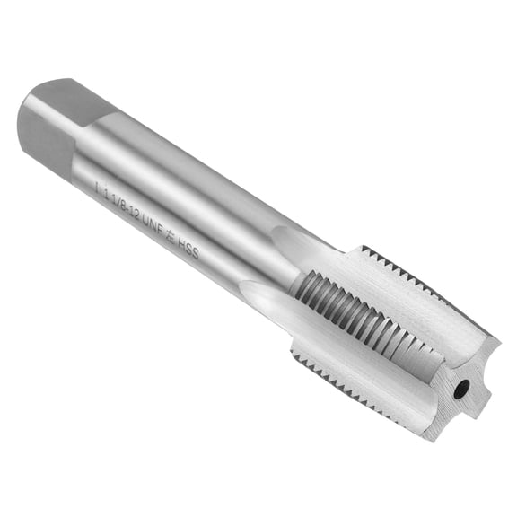Uxcell Hand Taper Tap 1-1/8"-12 UNF 2B Left Hand Thread Screw Tapping Threading Tool