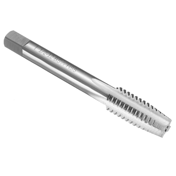 Uxcell Hand Taper Tap 1/2-12 BSW 2B Thread Taper Style Taps Straight Flute Screw Tapping Threading Tool