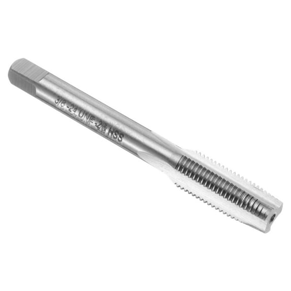 Uxcell Hand Taper Tap 3/8-24 UNF 2B Thread Taper Style Taps Straight Flute Screw Tapping Threading Tool