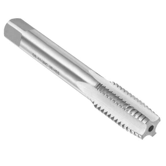 Uxcell Hand Taper Tap 5/8-11 UNC 2B Thread Taper Style Taps Straight Flute Screw Tapping Threading Tool