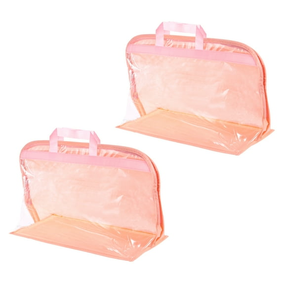 Uxcell Handbag Dust Bags, 2 Pack Clear Storage Organizer XL Size Dustproof Handbag Cover Protector, Pink