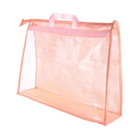 Uxcell Handbag Dust Bags, Clear Storage Organizer XXL Size Dustproof Handbag Cover Protector, Pink