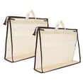 thumbnail image 1 of Uxcell Handbag Dust Bags, L Size Dustproof Transparent Purse Protector, Beige 2 Pack, 1 of 5