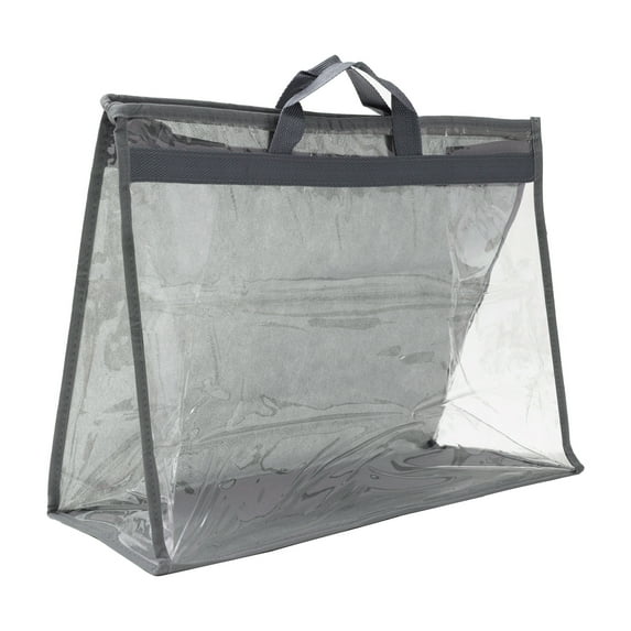 Uxcell Handbag Dust Bags, XL Size Dustproof Transparent Purse Protector, Gray