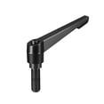 thumbnail image 1 of Uxcell Handle Adjustable Clamping Lever Threaded Push Button Ratchet Male Threaded Stud M16x33mm, 1 of 6