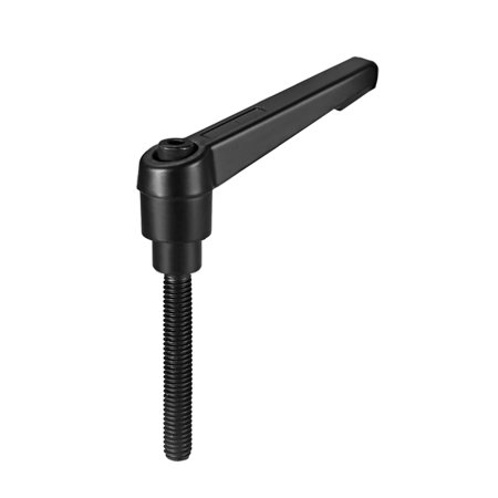 Uxcell Handle Adjustable Clamping Lever Threaded Push Button Ratchet Male Threaded Stud M6x32mm