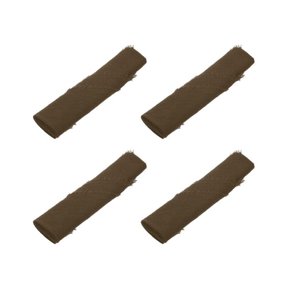 Uxcell Handmade Cloth Napkins Linen Napkins with Fringe Rustic Bulk Dinner Napkins Coffee