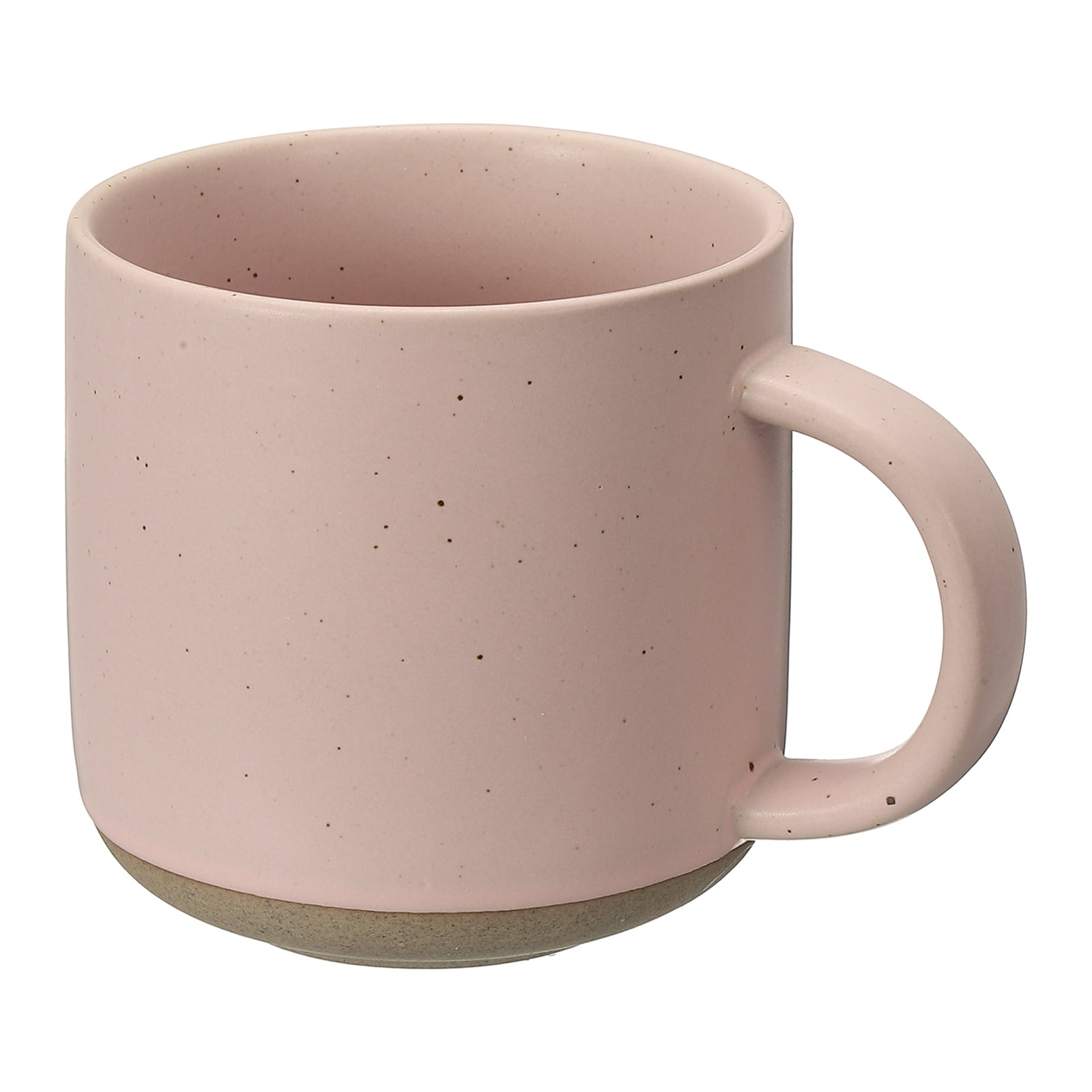 Uxcell Handmade Vintage Espresso Cups, 12 oz Ceramic Coffee Mug Stoneware Tea Cup with Handle Dishwasher and Microwave Safe for Latte Cappuccino Milk Office Home Gifts, Pink