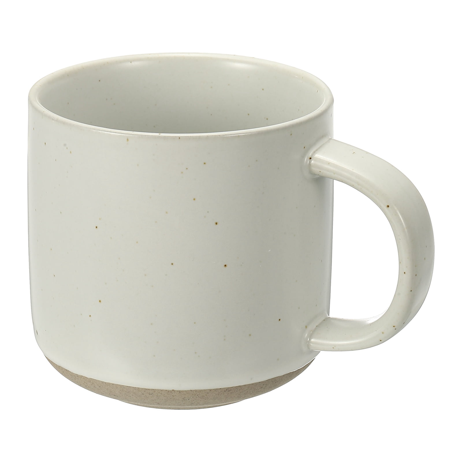 Uxcell Handmade Vintage Espresso Cups, 12 oz Ceramic Coffee Mug Stoneware Tea Cup with Handle Dishwasher and Microwave Safe for Latte Cappuccino Milk Office Home Gifts, White