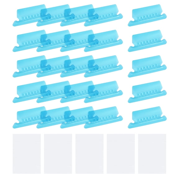 Uxcell Hanging File Folder Tabs, 2 Inch File Folder Tabs and Inserts Plastic Clear File Folder Labels Filing Tabs for Hanging File Folders, Blue, 100 Pcs