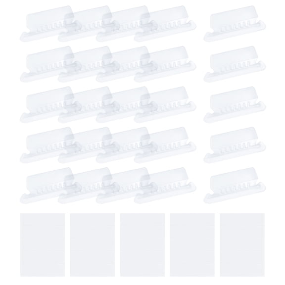 Uxcell Hanging File Folder Tabs, 2 Inch File Folder Tabs and Inserts Plastic Clear File Folder Labels Filing Tabs for Hanging File Folders, Clear, 50 Pcs