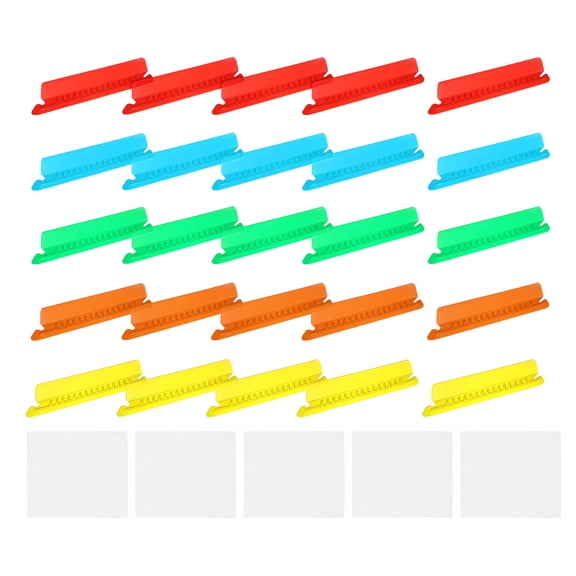 Uxcell Hanging File Folder Tabs, 4 Inch File Folder Tabs and Inserts Plastic Clear File Folder Labels Filing Tabs for Hanging File Folders, 5 Color , 150 Pcs