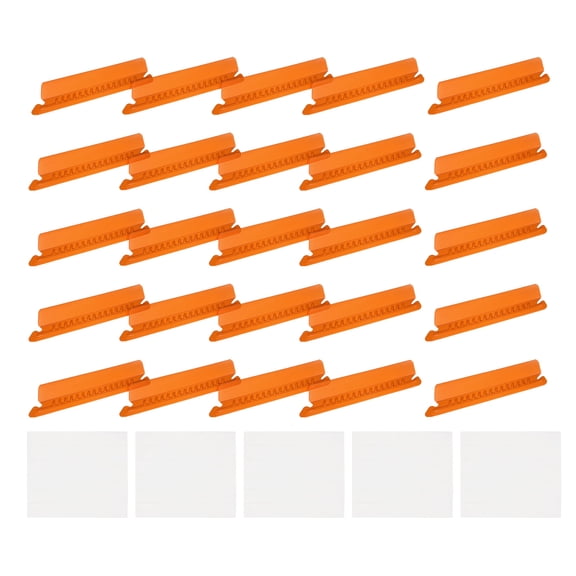 Uxcell Hanging File Folder Tabs, 4 Inch File Folder Tabs and Inserts Plastic Clear File Folder Labels Filing Tabs for Hanging File Folders, Orange, 150 Pcs