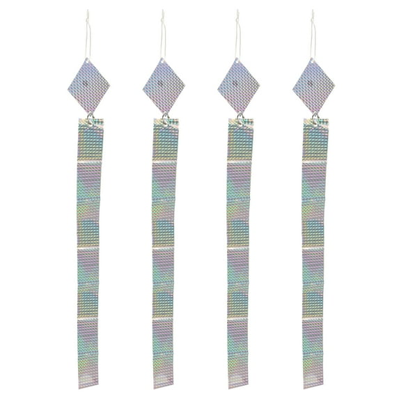 Uxcell Hanging Keep Bird Away Reflector Scare Device with Reflective Diamond Disc 4Pack