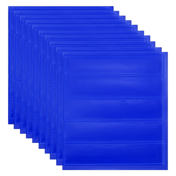 Uxcell Hard Hat Reflective Stickers, (5 x 6 Inch, Blue) (10 Pcs), Retro Reflective Safety Tape Durable Adhesive Helmet Stickers, Suit for - Hard Hats/Helmets/Mailboxes