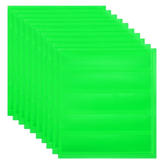 Uxcell Hard Hat Reflective Stickers, (5 x 6 Inch, Grass Green) (10 Pcs), Retro Reflective Safety Tape Durable Adhesive Helmet Stickers, Suit for - Hard Hats/Helmets/Mailboxes