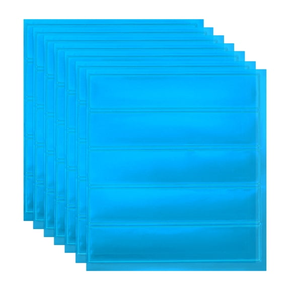 Uxcell Hard Hat Reflective Stickers, (5 x 6 Inch, Lake Blue) (7 Pcs), Retro Reflective Safety Tape Durable Adhesive Helmet Stickers, Suit for - Hard Hats/Helmets/Mailboxes