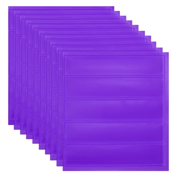 Uxcell Hard Hat Reflective Stickers, (5 x 6 Inch, Purple) (10 Pcs), Retro Reflective Safety Tape Durable Adhesive Helmet Stickers, Suit for - Hard Hats/Helmets/Mailboxes