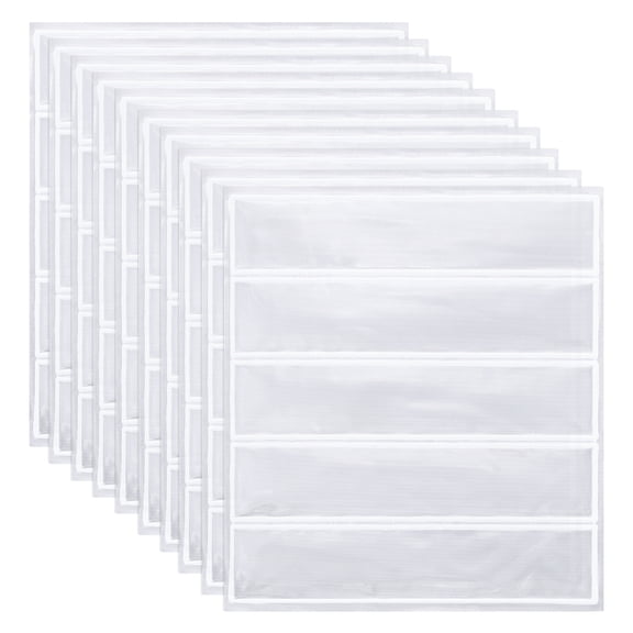 Uxcell Hard Hat Reflective Stickers, (5 x 6 Inch, Silver White) (10 Pcs), Retro Reflective Safety Tape Durable Adhesive Helmet Stickers, Suit for - Hard Hats/Helmets/Mailboxes