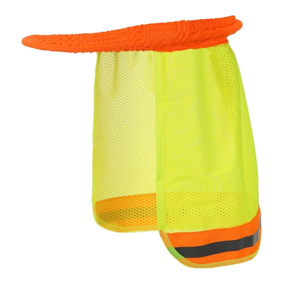 Uxcell Hard Hat Sun Neck Shield, Reflective Sun Shade Hard Hat for Construction, Yellow