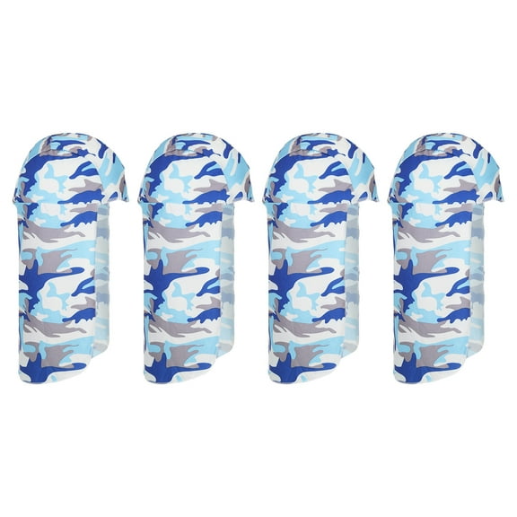 Uxcell Hard Hat Sun Shade, 4 Pack Cooling Skull Cap Quick Dry Neck Shade Cap for Men Women, Camo Sky Blue