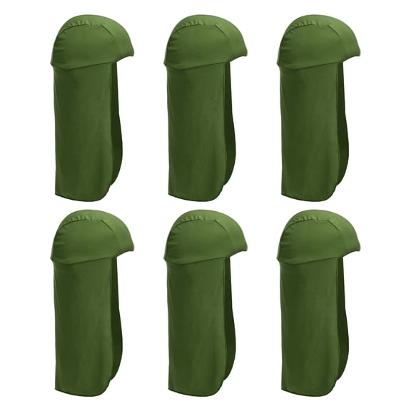 Uxcell Hard Hat Sun Shade, 6 Pack Cooling Skull Cap Quick Dry Neck Shade Cap for Men Women, Army Green