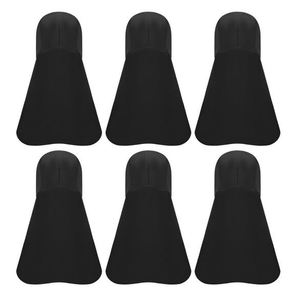 Uxcell Hard Hat Sun Shade, 6 Pack Neck Shade Cooling Skull Cap for Riding, Black