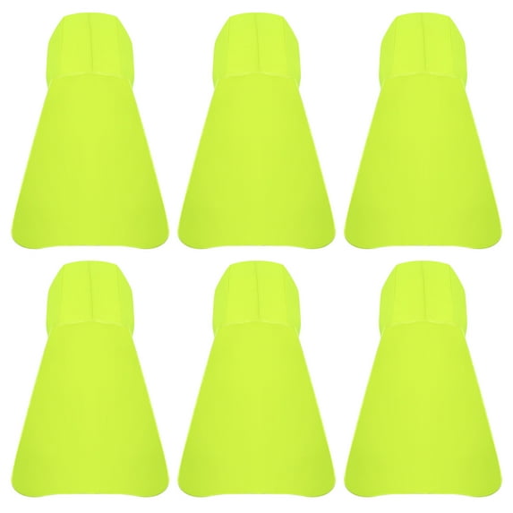 Uxcell Hard Hat Sun Shade, 6 Pack Neck Shade Cooling Skull Cap for Riding, Fluorescent Green