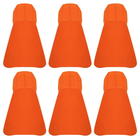 Uxcell Hard Hat Sun Shade, 6 Pack Neck Shade Cooling Skull Cap for Riding, Orange