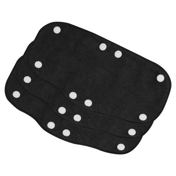 Uxcell Hard Hat Sweatband Cotton Hard Hat Liner Snap Button Helmet Forehead Sweating Pads Black 3 Pack