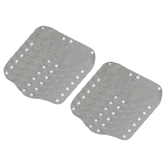 Uxcell Hard Hat Sweatband Cotton Hard Hat Liner Snap Button Helmet Forehead Sweating Pads Gray 12 Pack