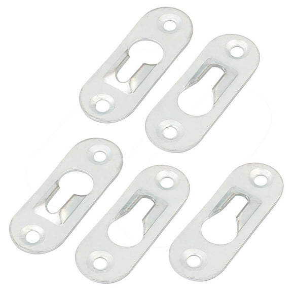 Uxcell Hardware 1.8" Length Metal Glass Mirror Picture Hanging Plate Bracket, 5 Pack