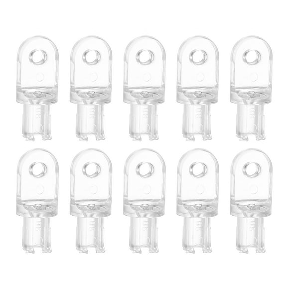 Uxcell Hardware Tilt Wand Tip, 10Pcs 0.9" x 0.3" - Plastic Vertical Blinds Replacement Parts, Tilt Wand Rotating Tip Hook (Transparent)