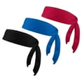 thumbnail image 1 of Uxcell Head Ties Headband Ninja Karate Headband Adjustable Sports Tie Back Black, Deep Blue, Red, 1 of 7
