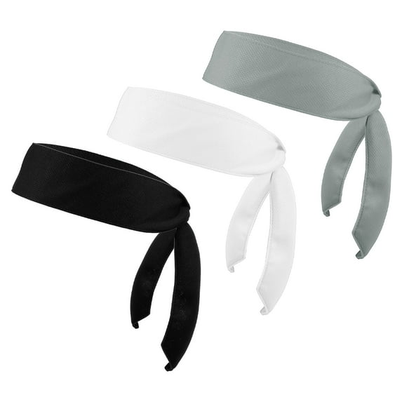 Uxcell Head Ties Headband Ninja Karate Headband Adjustable Sports Tie Back Black, White, Dark Grey
